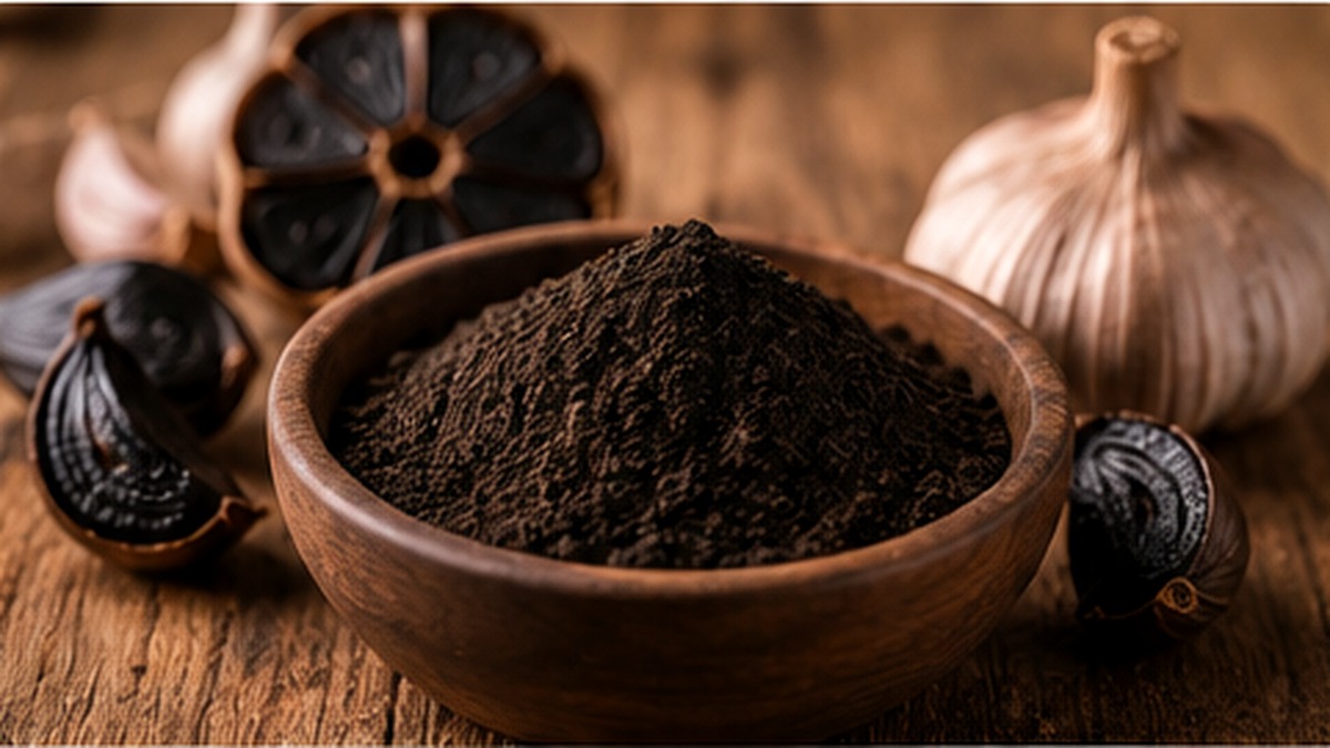 01 polvere aglio nero ciotola